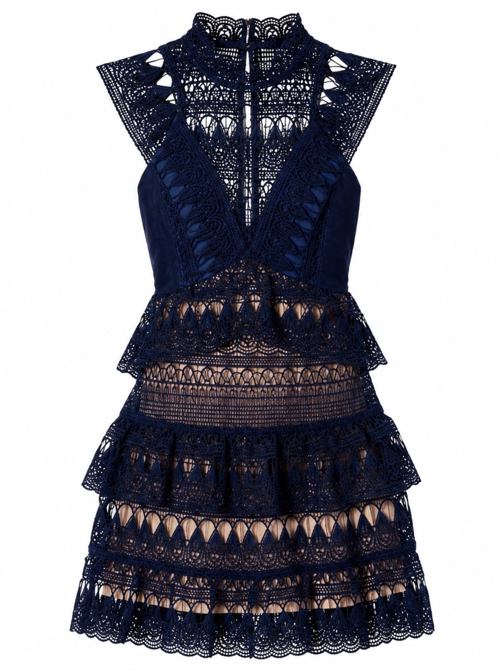 Self-Portrait Navy Lace Dress